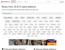 Tablet Screenshot of internet-radio.com